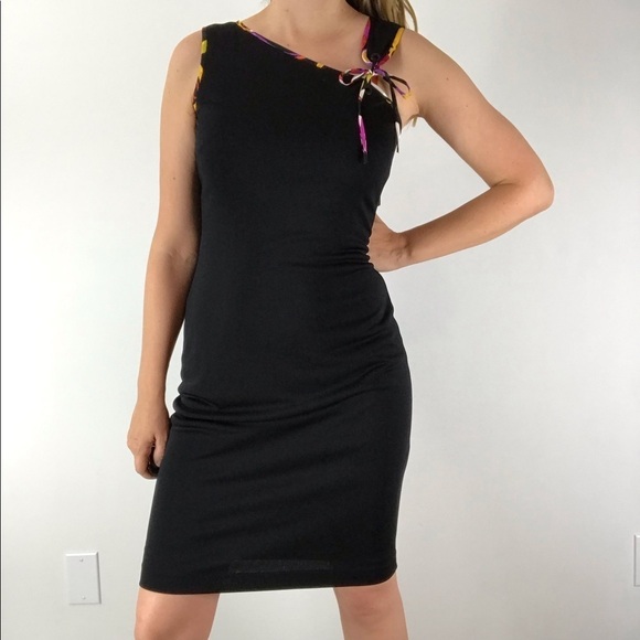 VINTAGE David Meister Black Sleeveless Mini Dress - Picture 15 of 15